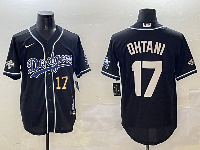 Men Los Angeles Dodgers #17 Ohtani Black Fashion Game 2025 Nike MLB Jersey style 3067->los angeles dodgers->MLB Jersey
